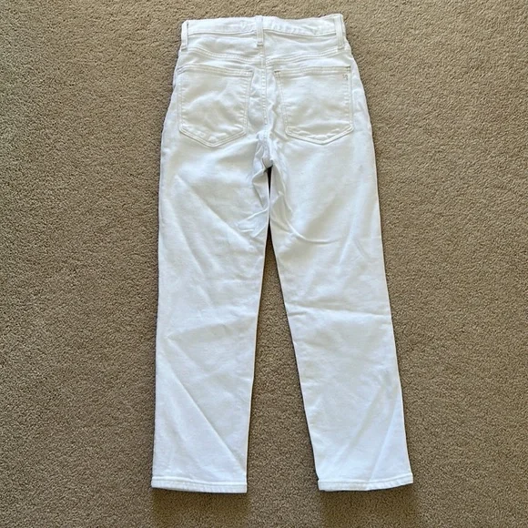 NWOT Madewell Classic Straight Leg Jean Petite Cropped Tile White Sz 23P - Picture 7 of 15
